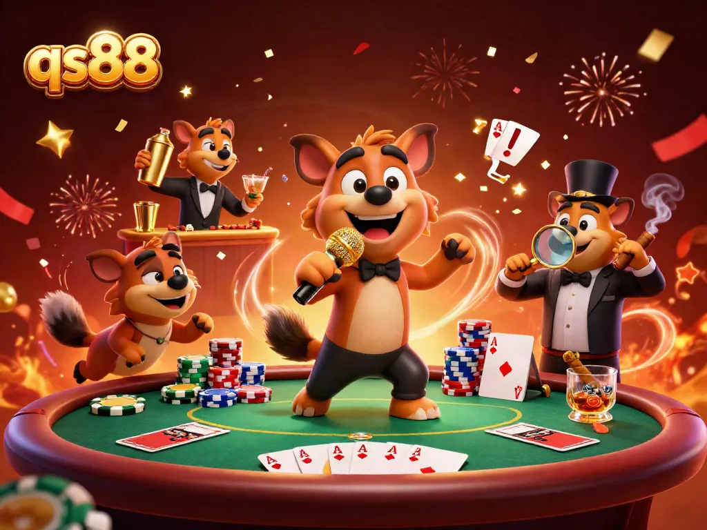 Experience the lively world of qs88, where hyena characters bring humor and excitement to the casino scene.