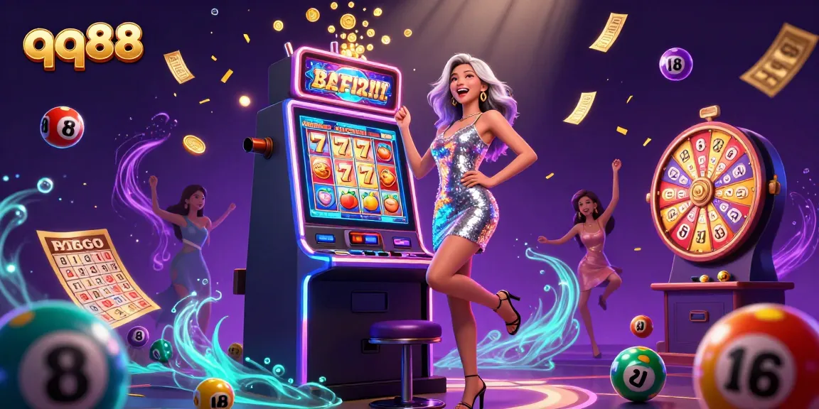 Experience the thrill of qq88 with a celebration of jackpots, dynamic lottery elements, and vibrant casino energy.