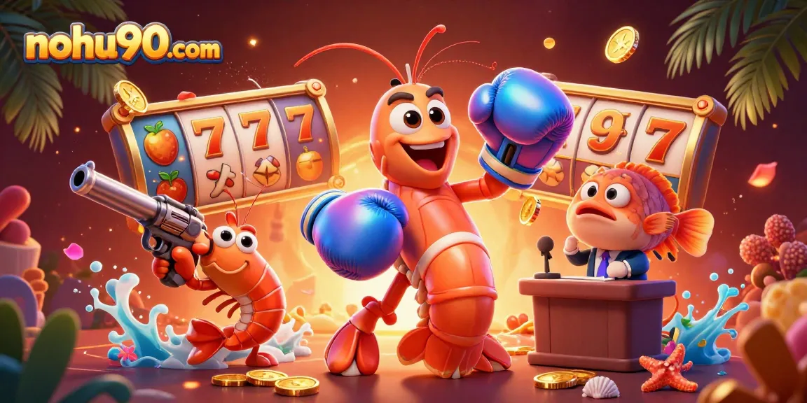 Experience excitement with nohu90com in a vibrant 3D jackpot scene featuring thrilling slot reels.