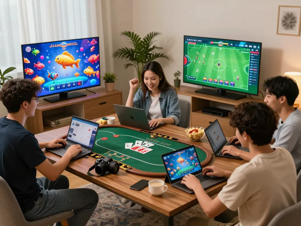 Engaged players enjoying DA 88's online gaming platform with interactive features and vibrant graphics.