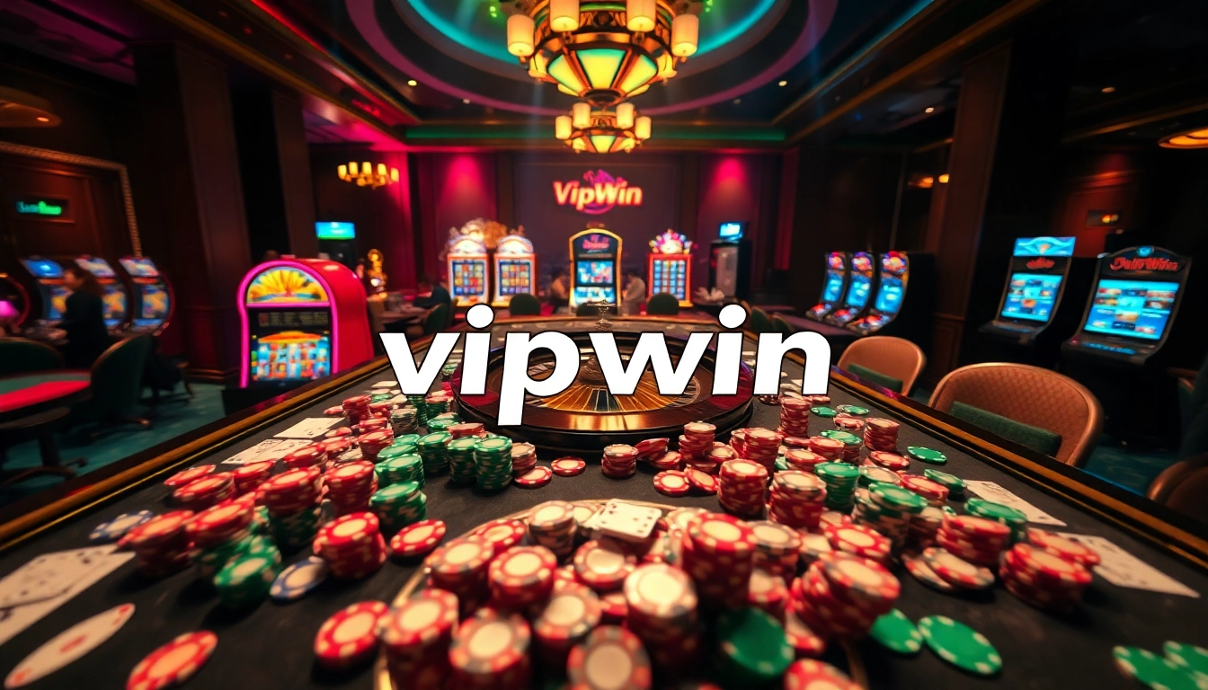 Engaging scene of players at a vipwin casino table, showcasing excitement and professionalism in gambling.