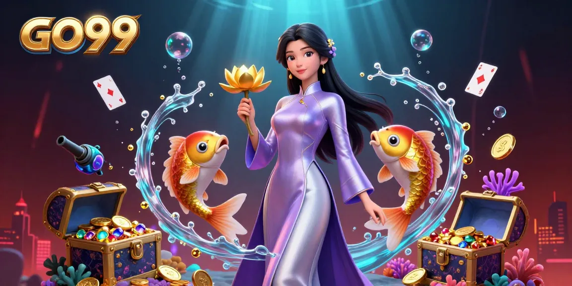 Experience thrilling gameplay at GO99 with a vibrant 3D casino scene featuring games and winning excitement.