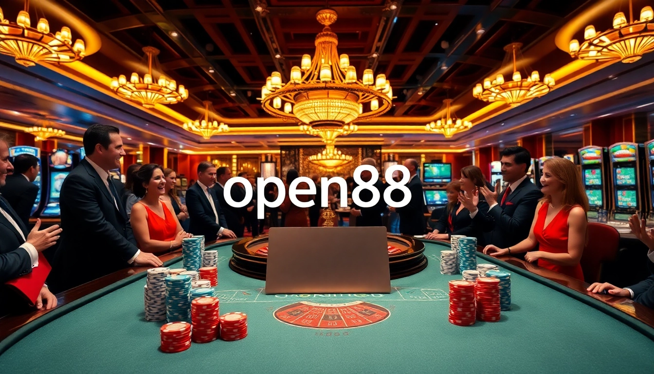 Players enjoying various games at open88 casino, showcasing excitement and winning moments.