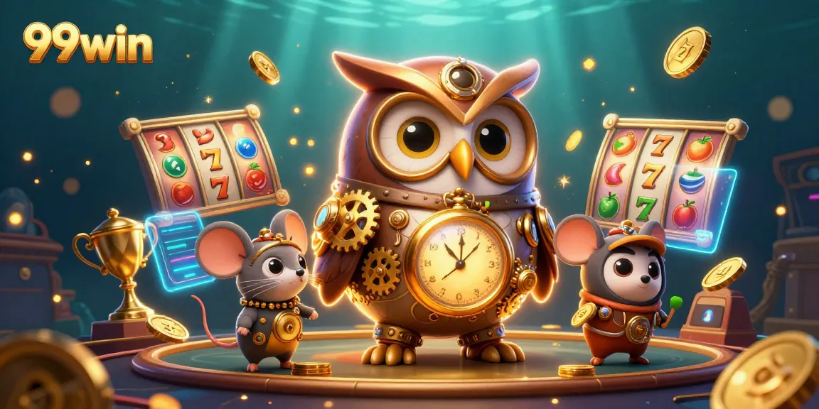 Engage with the 99win casino experience, featuring classic slot elements and a gaming adventure.