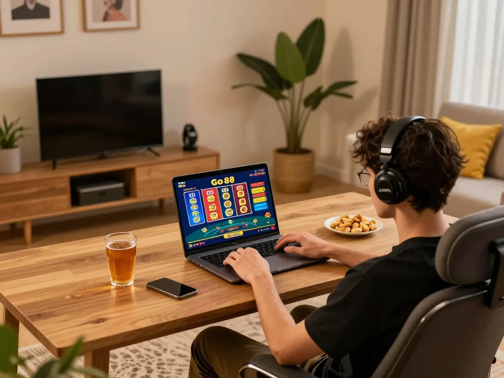 Engaging online betting experience on Go 88 with dynamic gaming interface and cozy atmosphere.