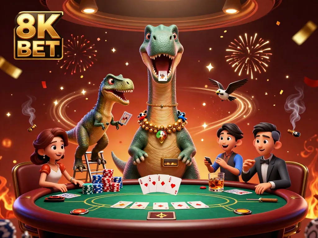 Trải nghiệm thú vị với 8K BET tại sòng bạc trực tuyến với khủng long và các trò chơi đánh bài