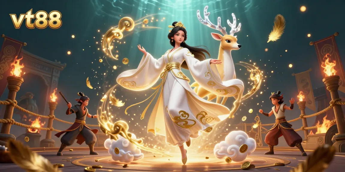 Bet on vt88 with stunning 3D characters and dynamic gaming elements in an engaging casino scene.