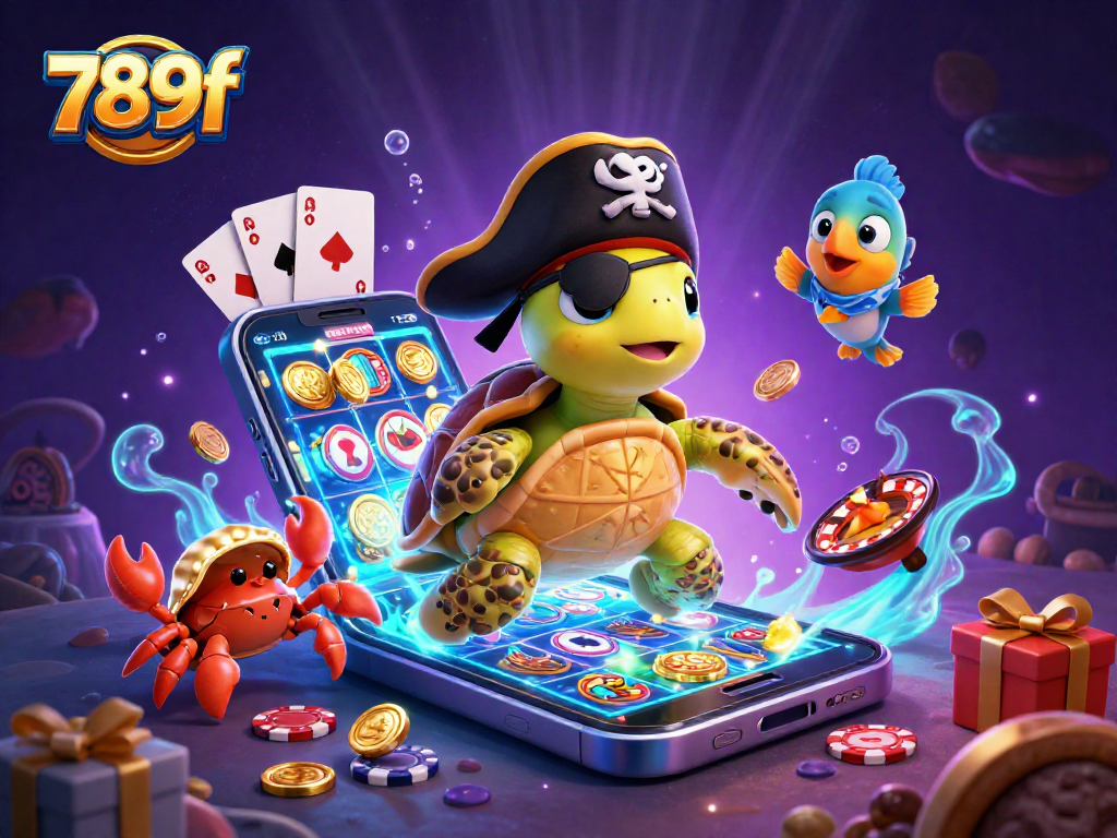 Immerse yourself in 789f's vibrant casino adventure with colorful slot games and treasure elements.
