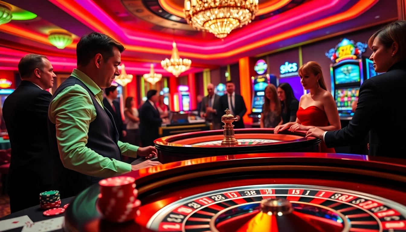 Players experiencing the thrill of table games at nhà cái 88vv casino, highlighting excitement and strategy.