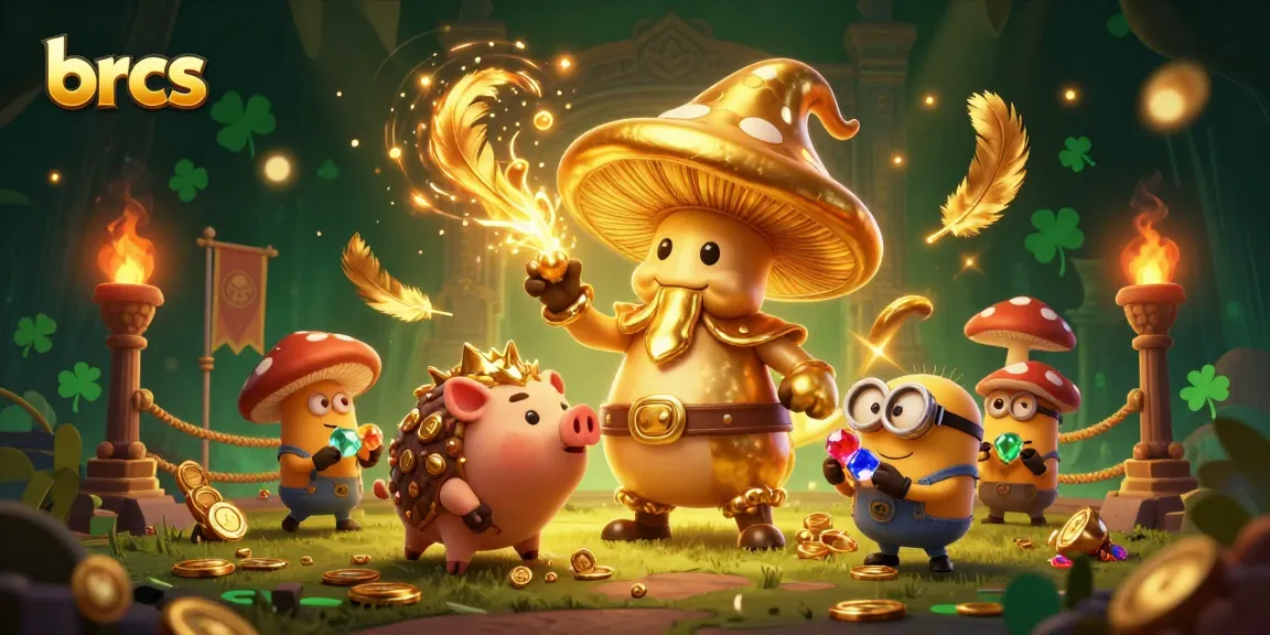 Engage in exciting gameplay at brcs with golden characters and vibrant casino elements.
