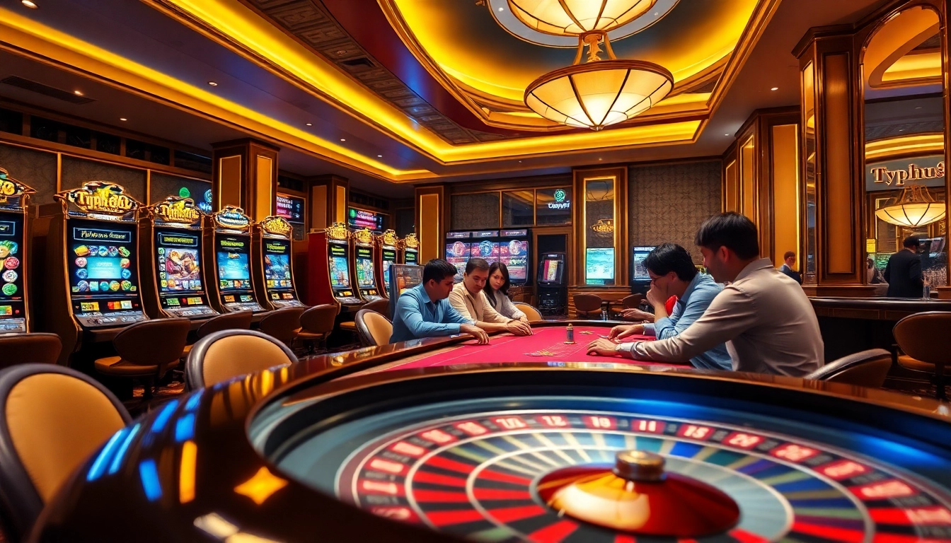 Experience thrilling gambling at Typhu88's luxurious casino tables.