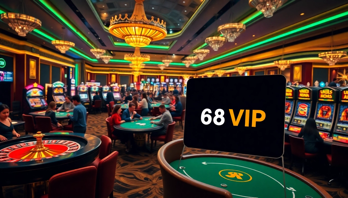 Experience the thrill of winning at 68VIP casino with dynamic gaming action and vivid interfaces.