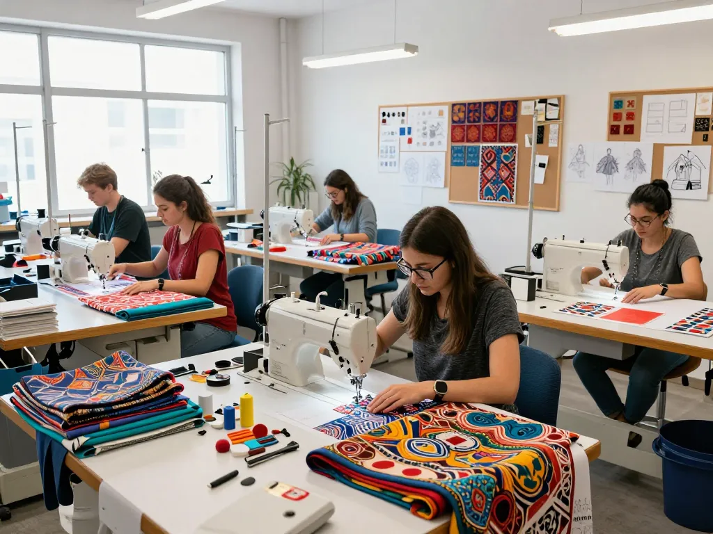 Sunwin's textile workshop showcasing skilled workers creating innovative garments.