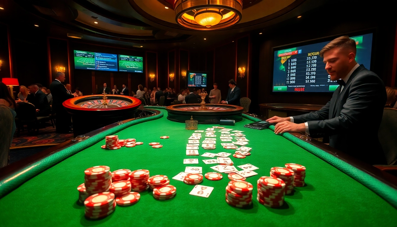 Bet on tỷ lệ kèo bóng đá hôm nay at an exciting casino with vibrant poker chips and cards.