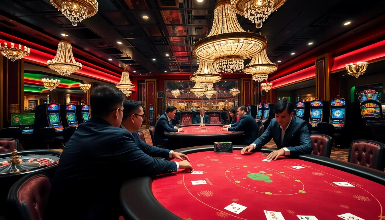 Gamblers strategize at a high-stakes poker table in a luxurious environment, emphasizing netteuyen connections.