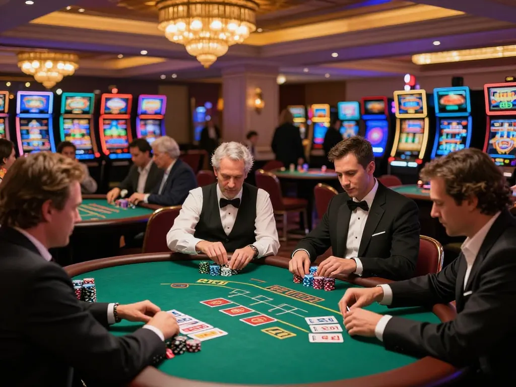 Exciting blackjack action at uu88 casino with players strategizing around the table.