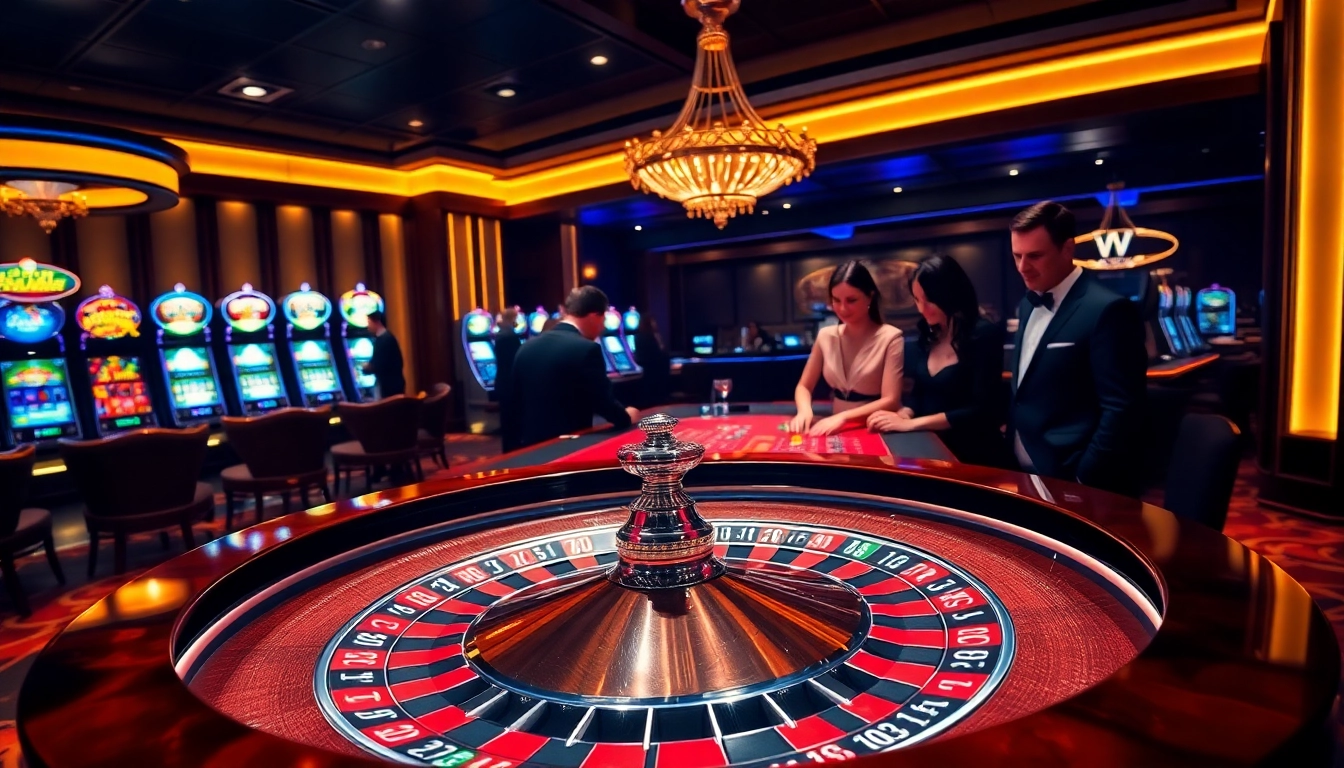 Excited players engaging at the W188 roulette table, showcasing the thrill of gambling.