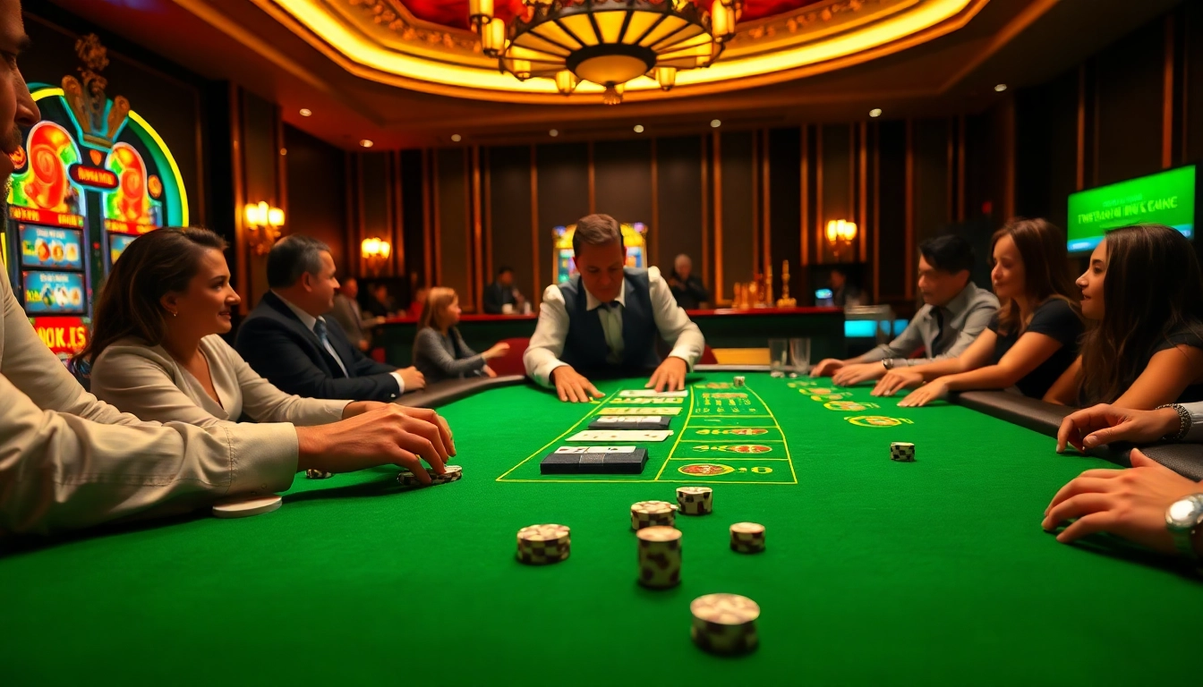 Experience high-stakes gaming at https://nohu90.social/, showcasing a vibrant casino environment with exciting games.