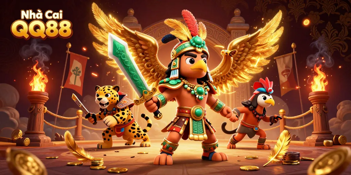 Engage with Nhà Cái QQ88's dynamic casino adventure featuring ancient warriors and vibrant betting elements.