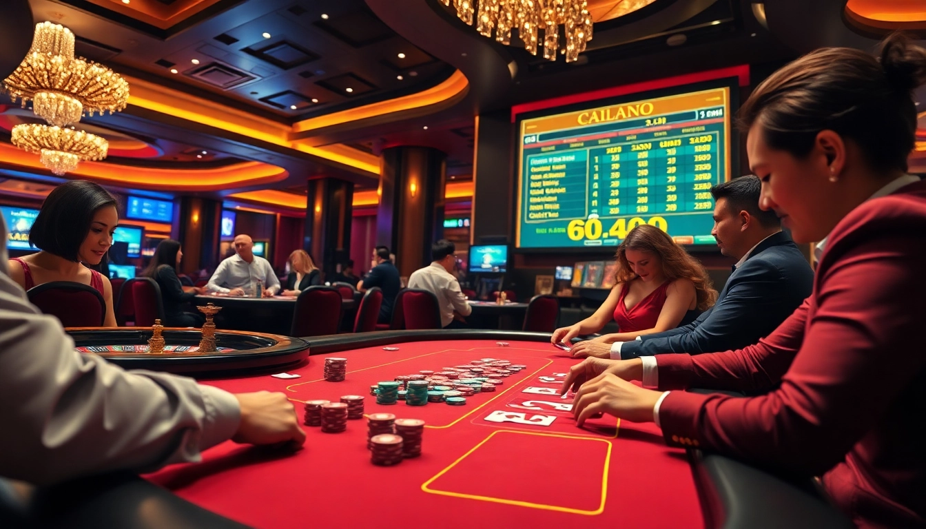 Experience the thrill of gambling at hm88 com vn with a lively poker game illustration showcasing excitement and professionalism.
