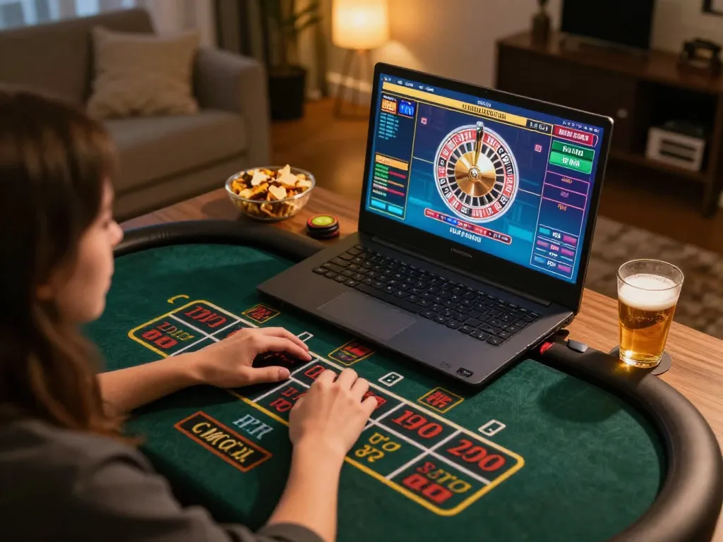 Player enjoying 78 win online casino experience with vibrant gaming setup and engaging content