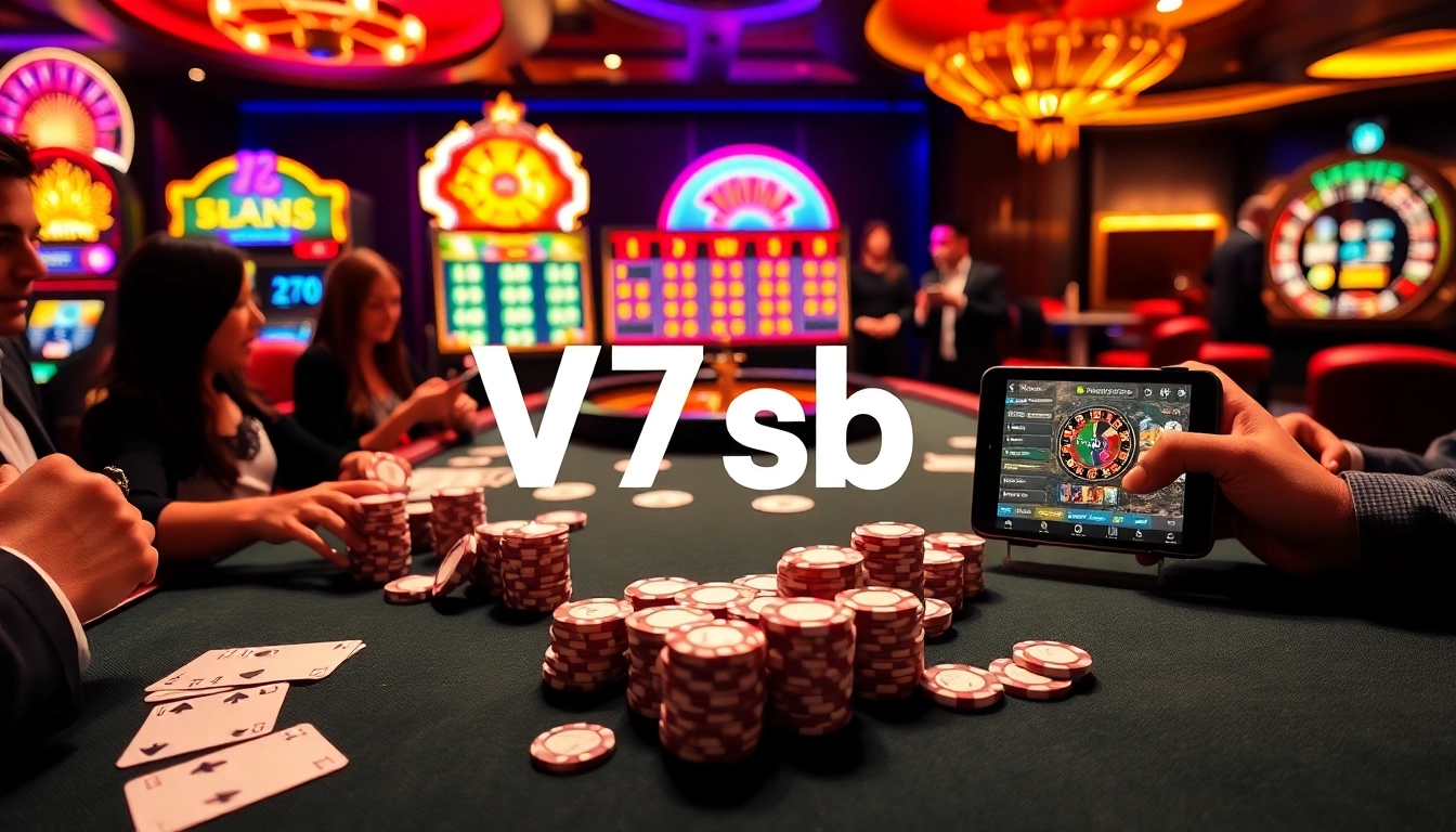 Experience thrilling wins at V7sb casino with an exciting poker game setup.