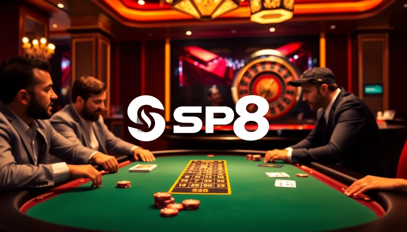Experience thrilling gambling action at SP8 with engaging poker gameplay.