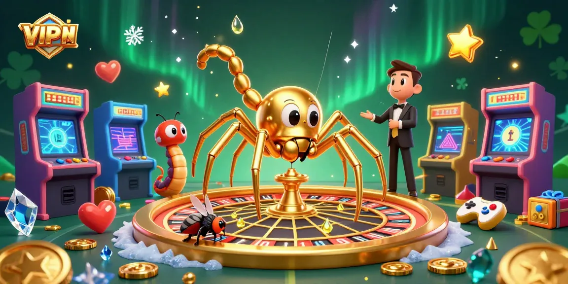 Experience thrilling bets at VIPWIN with vibrant gaming elements and a dynamic spider dealer