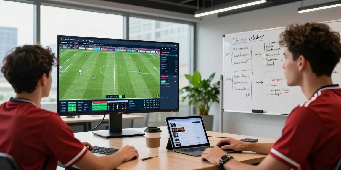 Bongdata analysis in a vibrant sports workspace with live match stats and betting odds.