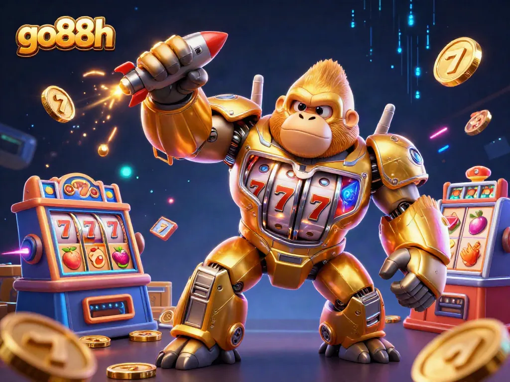 Engage with go88h's thrilling slots as the transformer mech explodes with coins and energy.