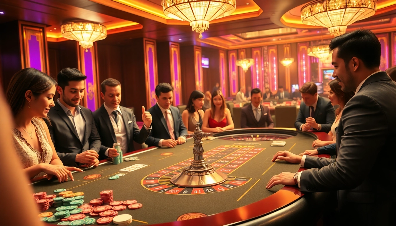 Experience the excitement of QQ88 at a luxurious casino table with vibrant gaming elements.