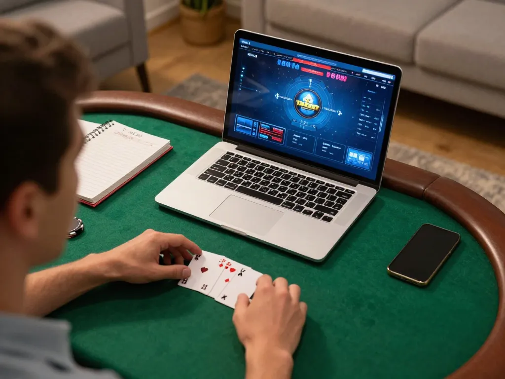 OPEN88 online poker gaming session with player focused on strategy and gameplay.
