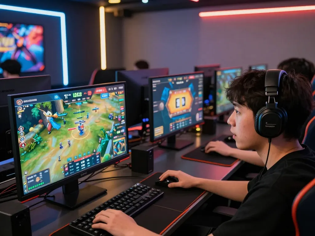 Engaged player enjoying Goal 123 online gaming platform with vibrant graphics and immersive atmosphere.