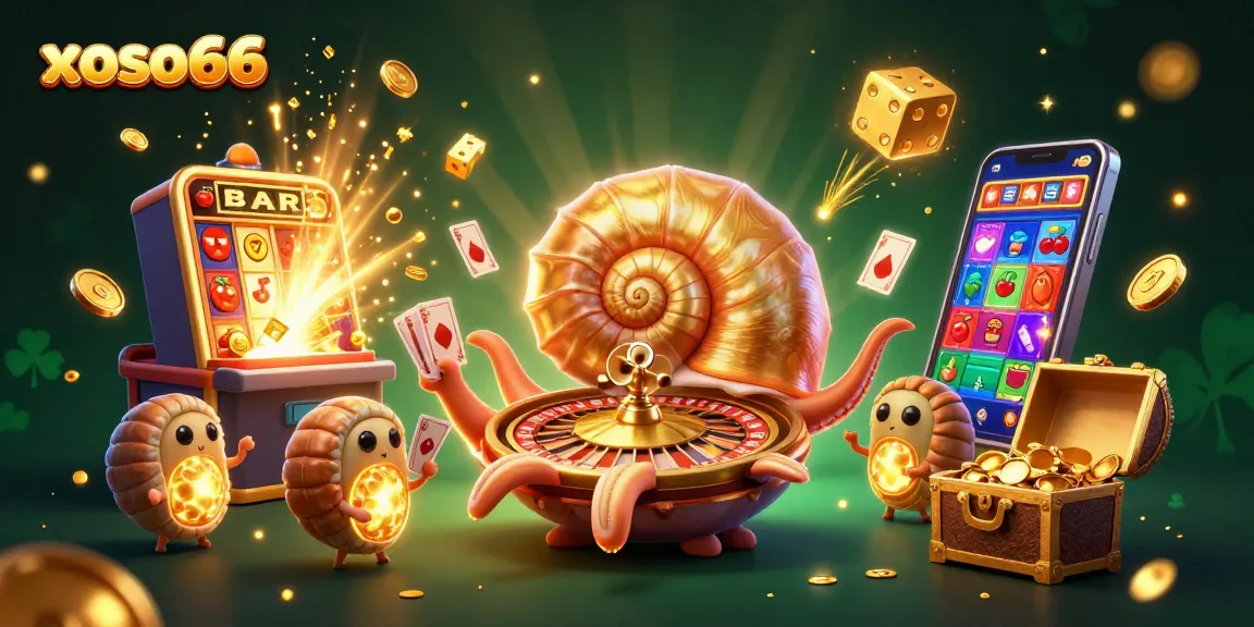 xoso66 offers thrilling casino experiences as an ancient nautilus interacts with Jackpots and games.