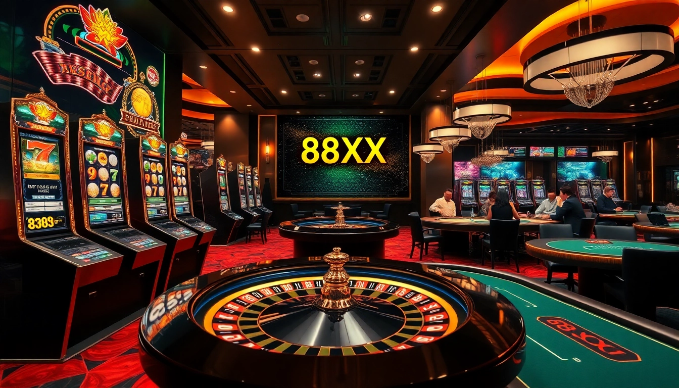 Experience thrilling online gaming with 88XX's vibrant tables and exciting slots.