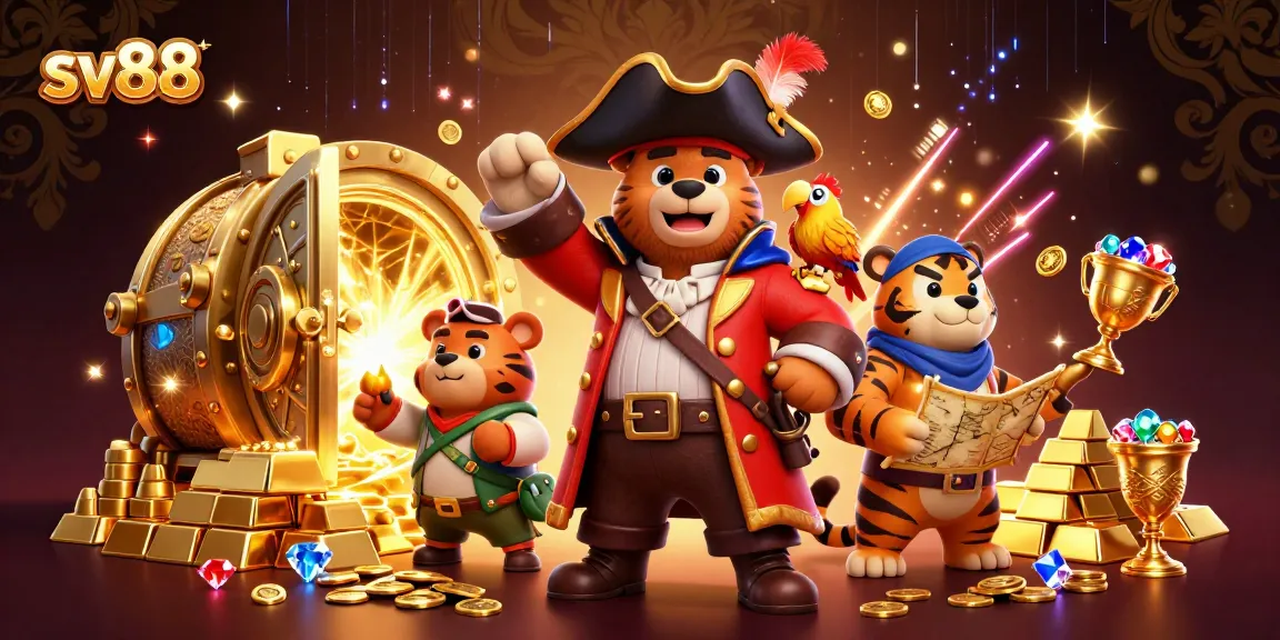 Join sv88's thrilling gaming adventure with treasure-filled scenes and vibrant characters