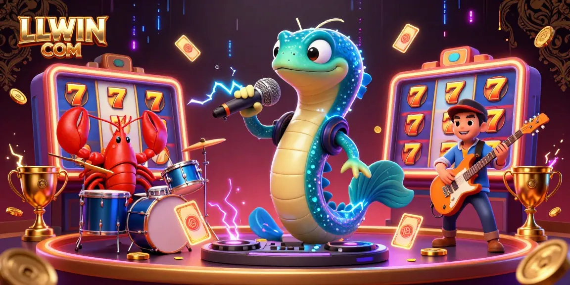 Experience the electric atmosphere of LLWIN COM with an undersea casino adventure featuring vibrant characters and game elements.