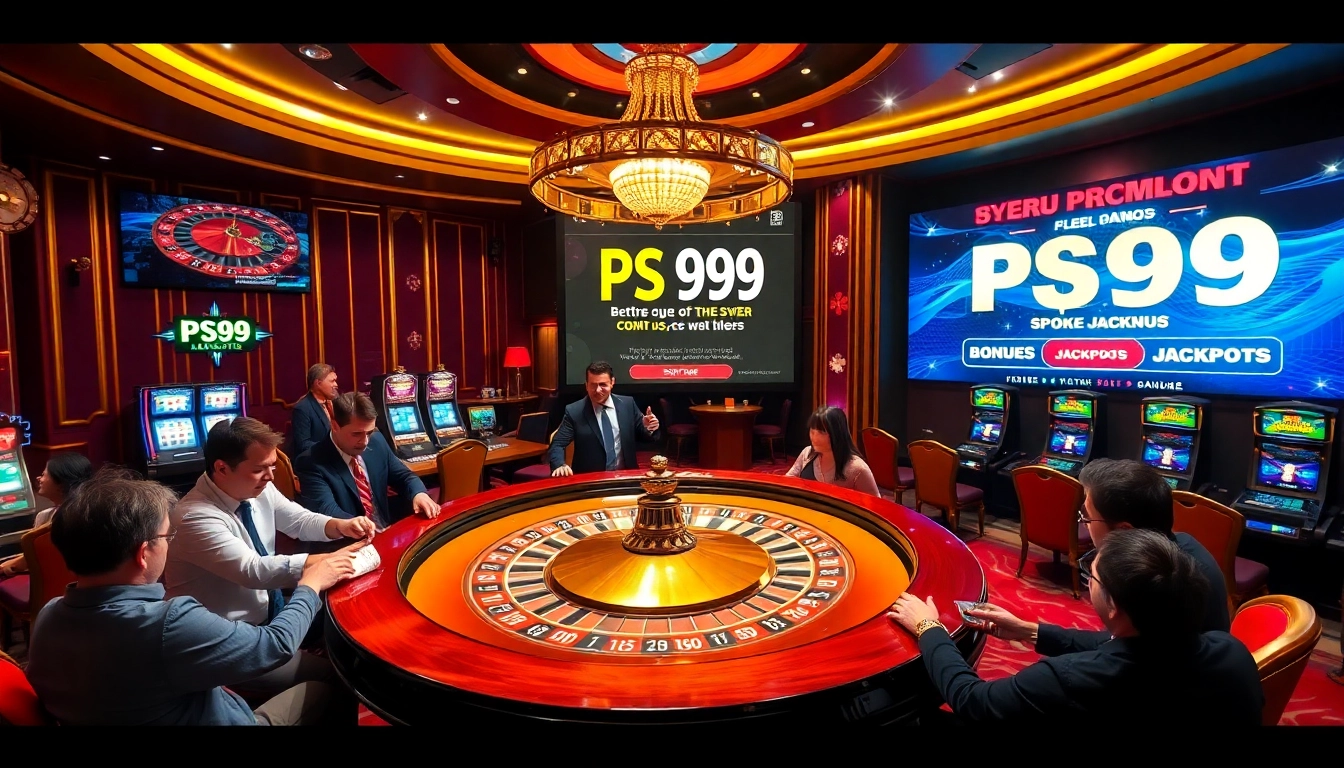Experience thrilling moments at PS99 casino with roulette and engaging players.