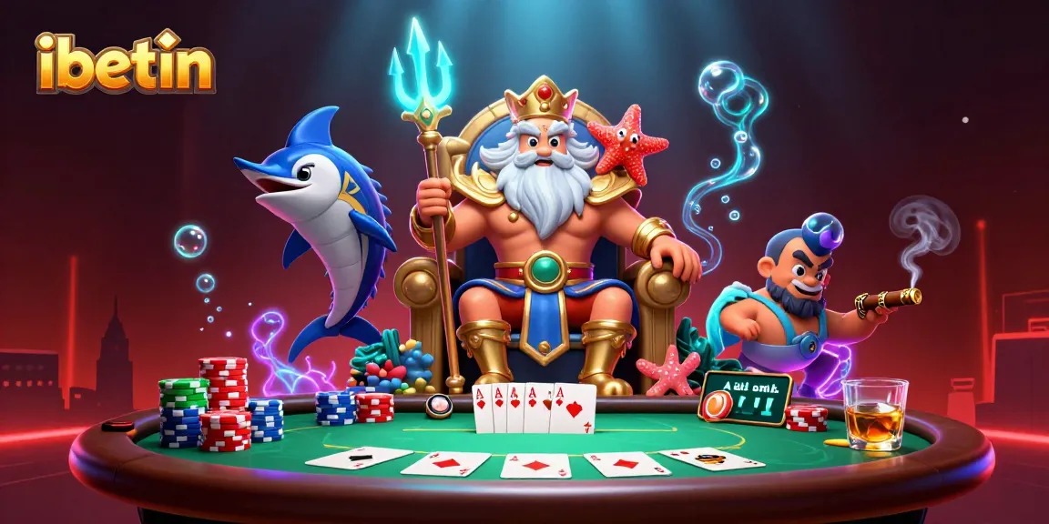 Experience thrilling gambling action at ibetin with 3D sea king Neptune and poker elements.