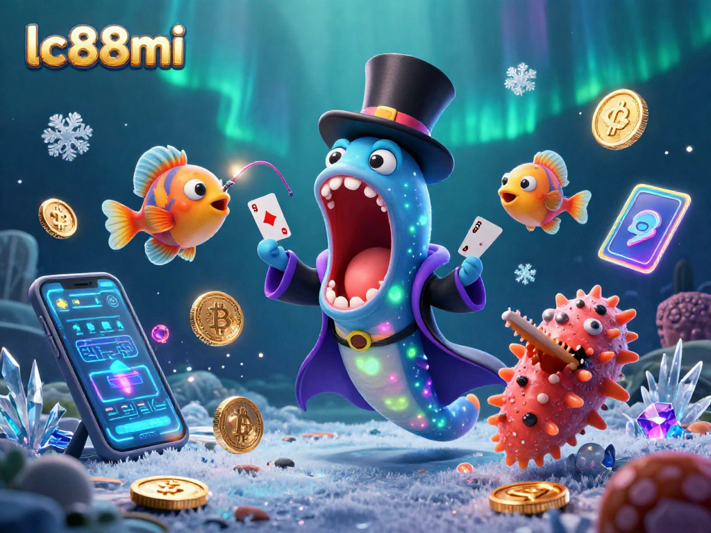 Engage with lc88mi's thrilling magic act in a vibrant underwater casino world.