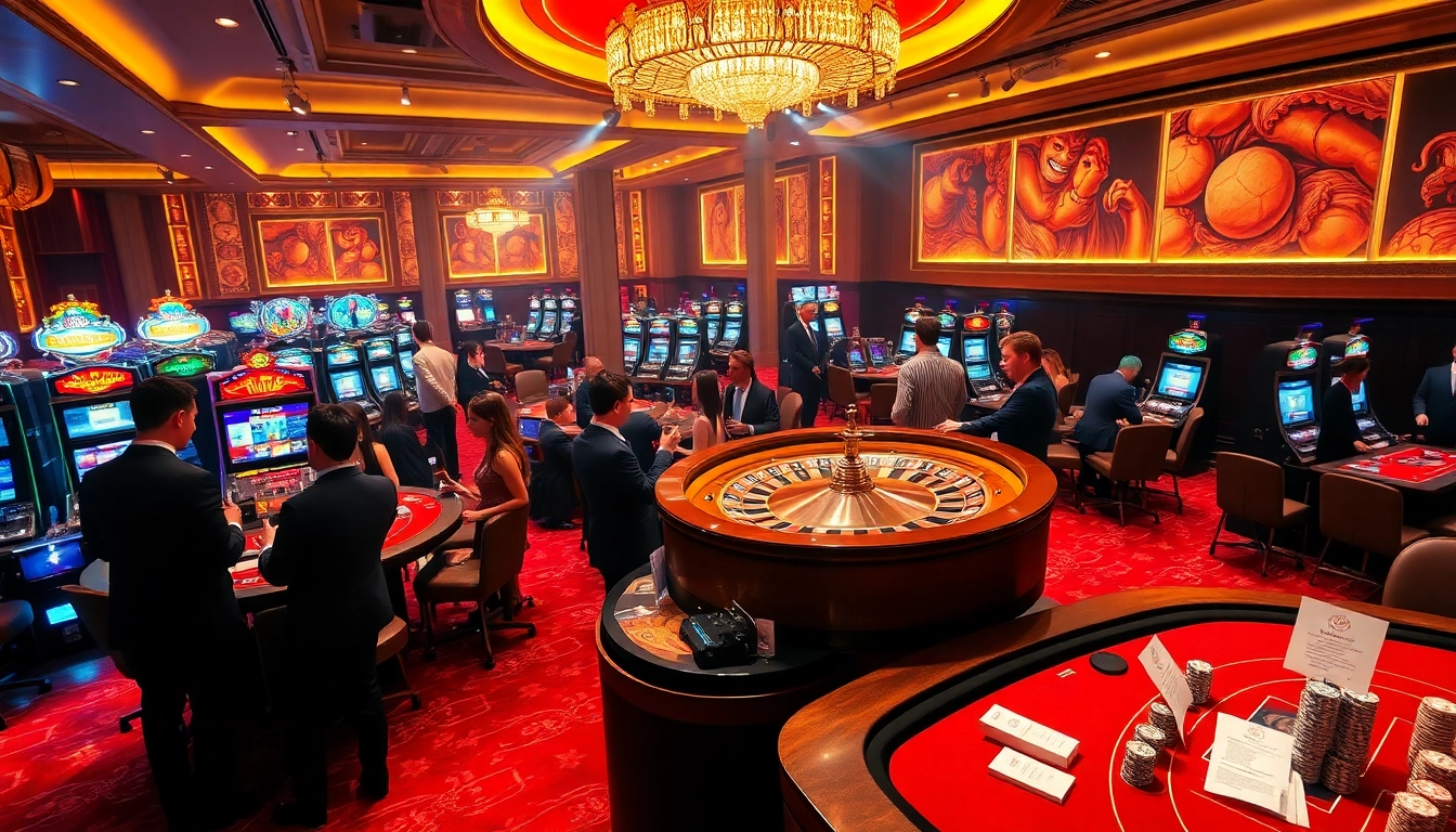Experience high-stakes excitement at uu88 com casino with luxury gaming tables and vibrant players.