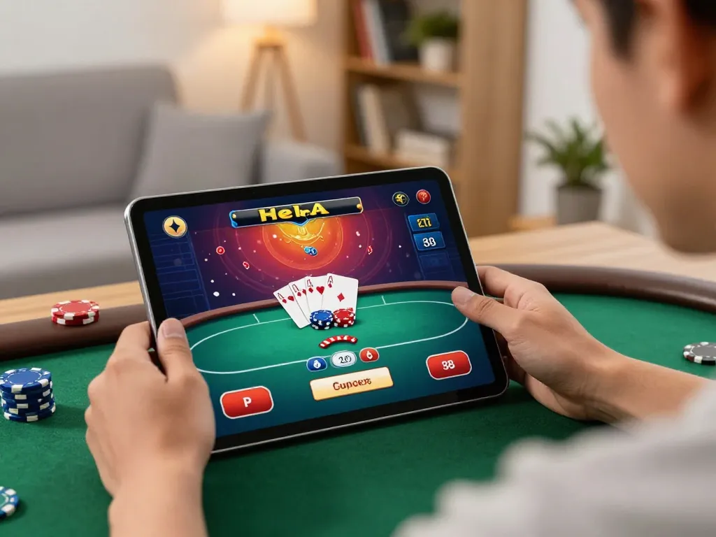 Experience the thrill of poker gameplay on 78WIN from the comfort of home with an engaging atmosphere.