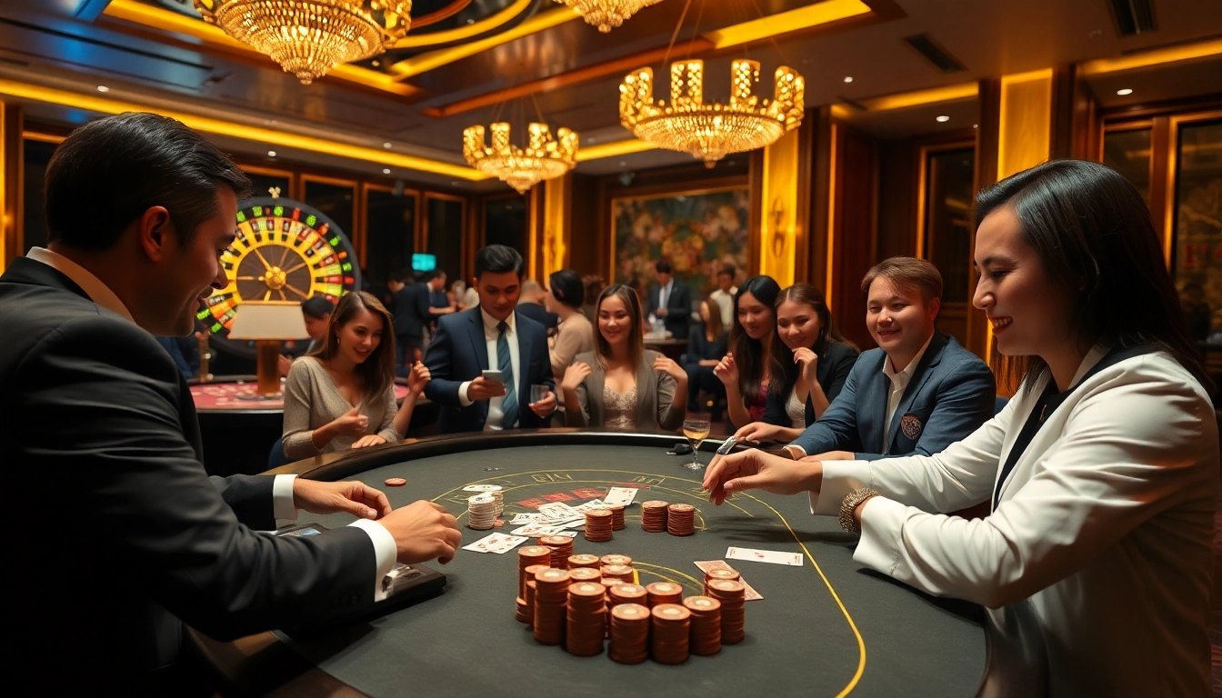 Players experience excitement at nk88 com through thrilling card games and vibrant casino ambiance.