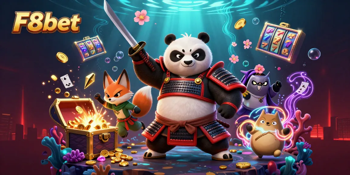 Experience the thrill of winning with F8bet at an extraordinary casino scene featuring dynamic characters.