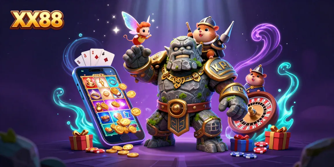 Experience thrilling slots and enchanting magic with XX88's dynamic casino characters.