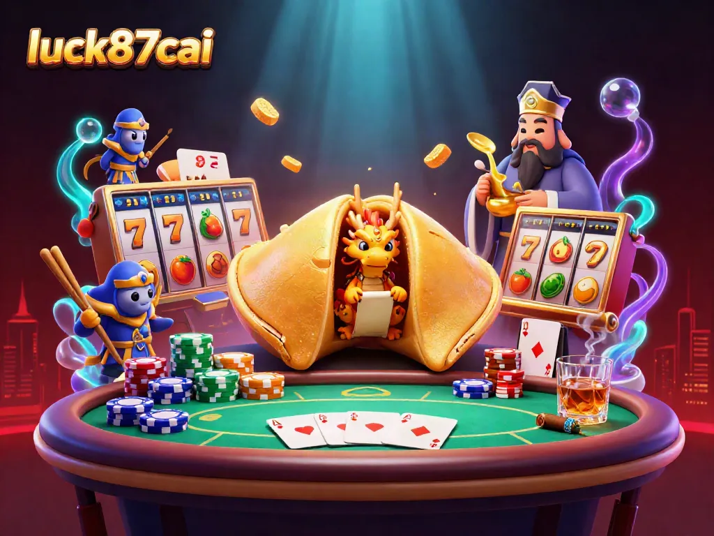 Experience the thrill of gaming at luck87cai with vibrant casino elements and engaging characters.