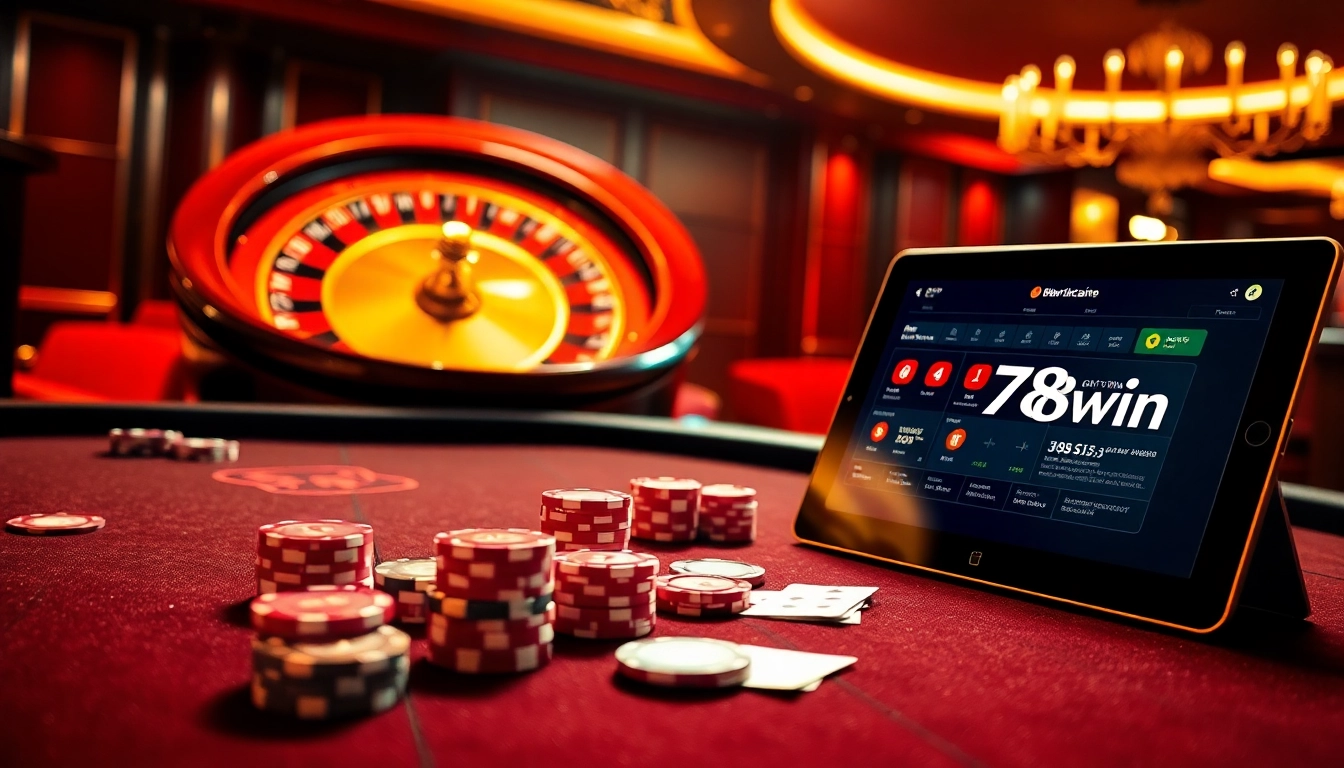 Experience the thrill of 78win okvip with luxurious casino tables and exciting betting action.
