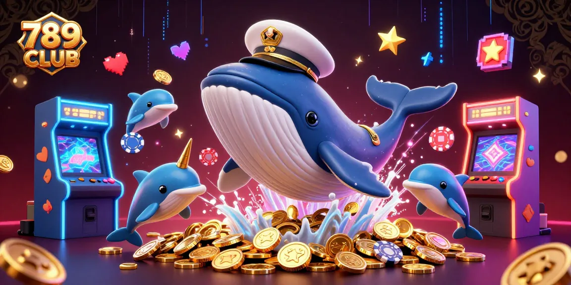 Engage with thrilling games at 789 CLUB amidst playful characters and colorful gaming elements.