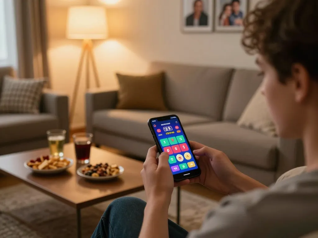 Engaging in vebo tv live dealer blackjack from the comfort of home, showcasing mobile gaming action