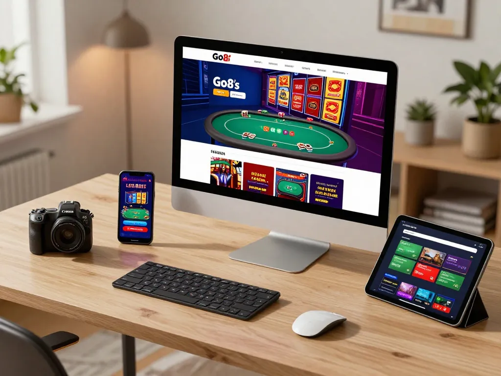 Engaging live dealer gameplay at Go8's online casino interface showcasing strategic options
